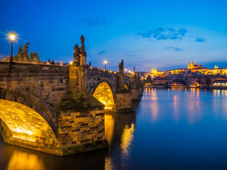Fototapeta na wymiar River Vltava, Charles Bridge Prague Czech Republic