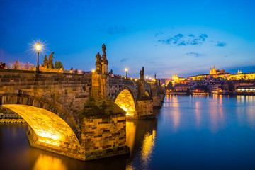 Fototapeta na wymiar River Vltava, Charles Bridge Prague Czech Republic