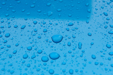 drops of water-repellent surface in Blue & white