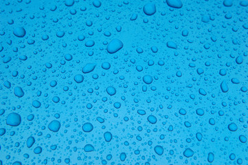 drops of water-repellent surface in Blue & white