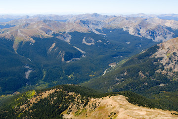 Cottonwood Pass from Mount Yale Colorado
