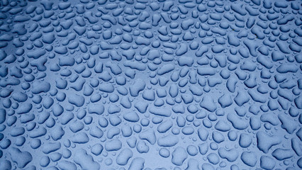 drops of water-repellent surface in Blue & white