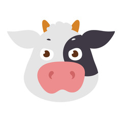 Animal emotion avatar vector icon