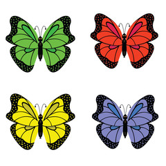 Collection of beautiful butterflies