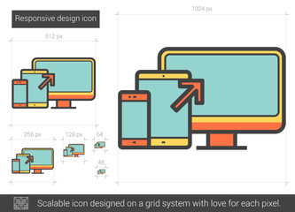Responsive design line icon.