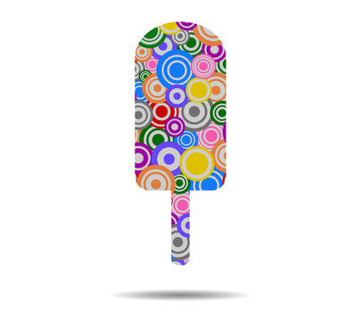 ice cream circles icon vector