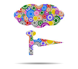 wind circles icon vector