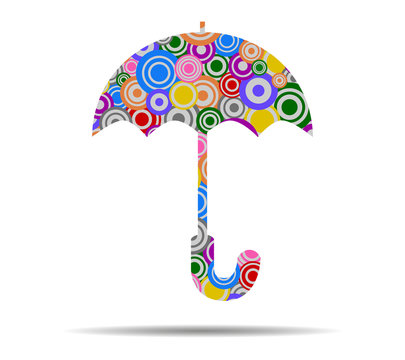umbrella circles icon vector