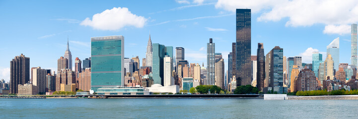 Image panoramique du centre-ville de New York City