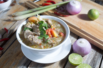 Boiled spicy pork Thailand spicy food