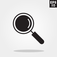 Magnifying glassicon in trendy flat style isolated on grey background. Magnifying glass symbol for your design, logo, UI. Vector illustration, EPS10.
