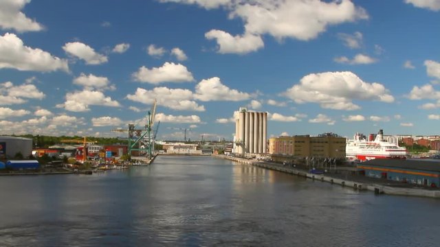 Seaport water area. Stockholm, Sweden