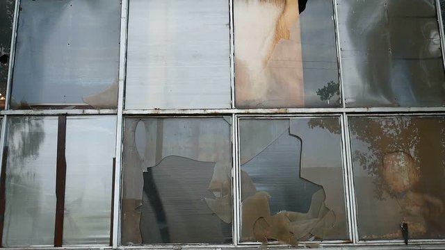 glass window abandoned warehouse factory broken video
