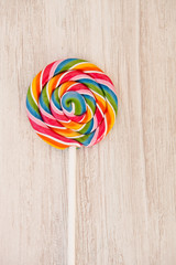 Nice round lollipop with many colors