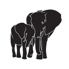 Elephant silhouette