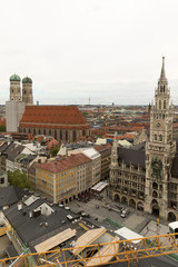 Fototapeta na wymiar Rooftop view of Munich.