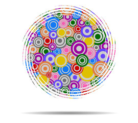 abstract circle circles icon vector