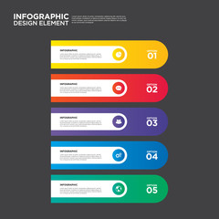 Infographic business report layout design element vector illustration