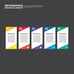 Infographic business report layout design element vector illustration