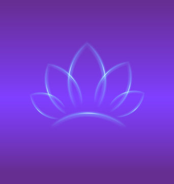 Shiny lotus flower symbol logo