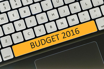 Keyboard space bar button written word budget 2016