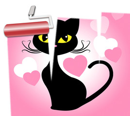Cat Love Indicates Feline Devotion And Passion