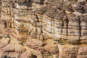 Australian rock formation background. Details and structures waves of the Rock, Pattern of Rock Wildlife in Park, Western Australia. Close up sandstone texture with iron traces in west Australia