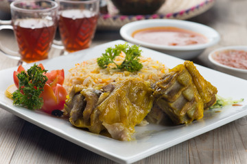 lamb mandi, popular arab rice