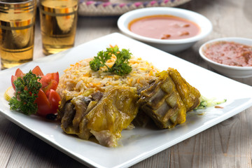 lamb mandi, popular arab rice