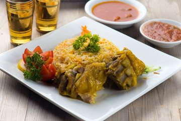 lamb mandi, popular arab rice