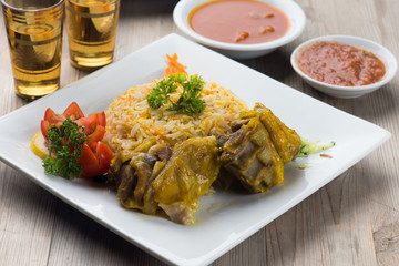 lamb mandi, popular arab rice