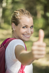 woman backpacker