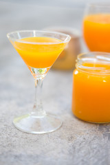 Tasty cocktail with juice