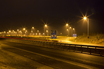night highway and highway landing