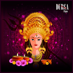 Happy Durga Puja India festival holiday background