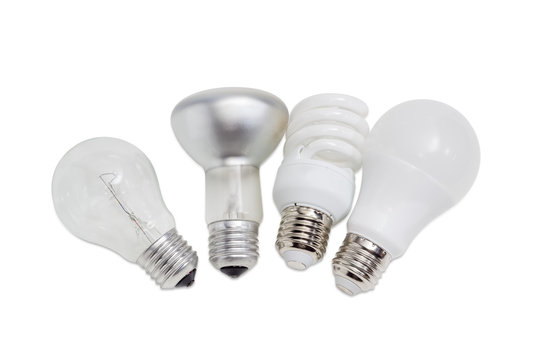 Various electric lamps of different types of electric lighting