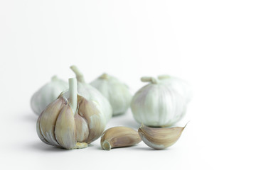 Garlic isolated on white background