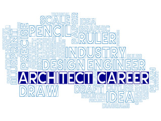 Obraz premium Architect Career Means Architecture Job Or Occupation