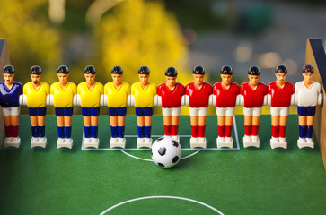 foosball table soccer . football players sport teame