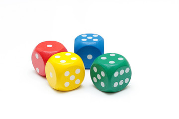 Dice concept for business risk, chance, good luck or gambling