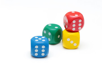 Dice concept for business risk, chance, good luck or gambling