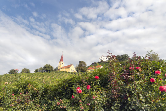 Kapfenstein, Blick rauf zum Schloss