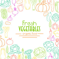 Vector background with stylish vegetables