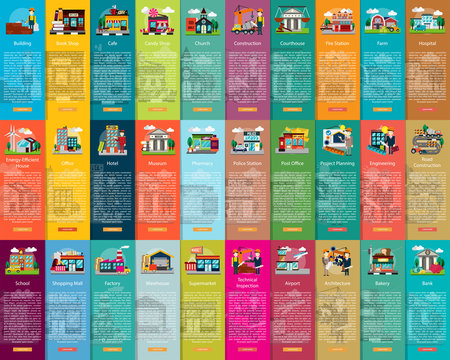 Building and Construction Vertical Banner Concept