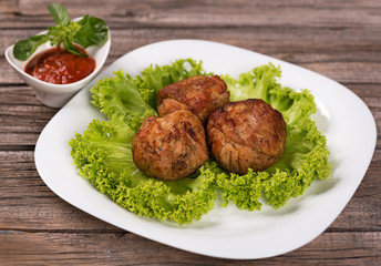 Tasty baked cutlets