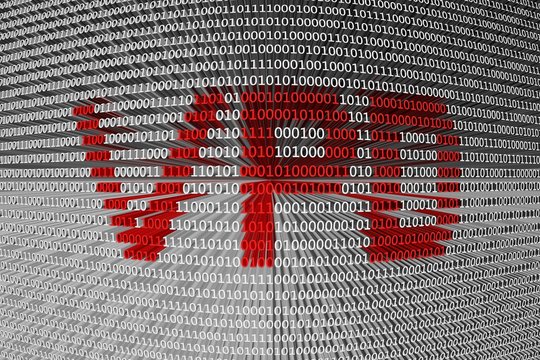 VPD in the form of binary code, 3D illustration