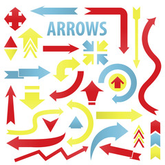 Vector arrows set
