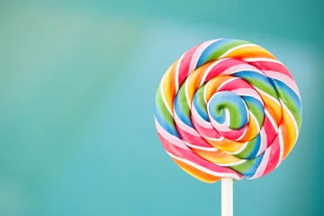 Photo sur Plexiglas Bonbons Nice round lollipop with many colors