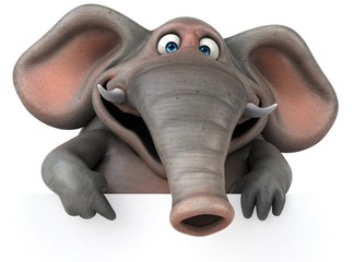 Fun elephant - 3D Illustration