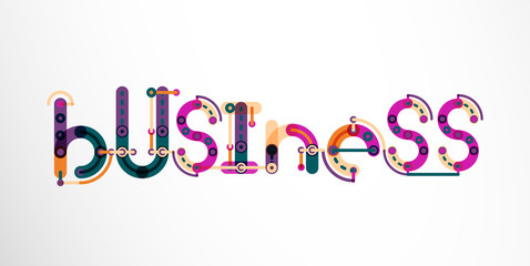 Business word lettering